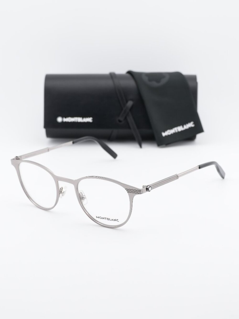 Montblanc MB0095O 003 Square Eyeglasses 48mm –  Ruthenium